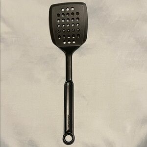 Farberware 14 inch Black Turner Spatula Flipper with Holes for Draining